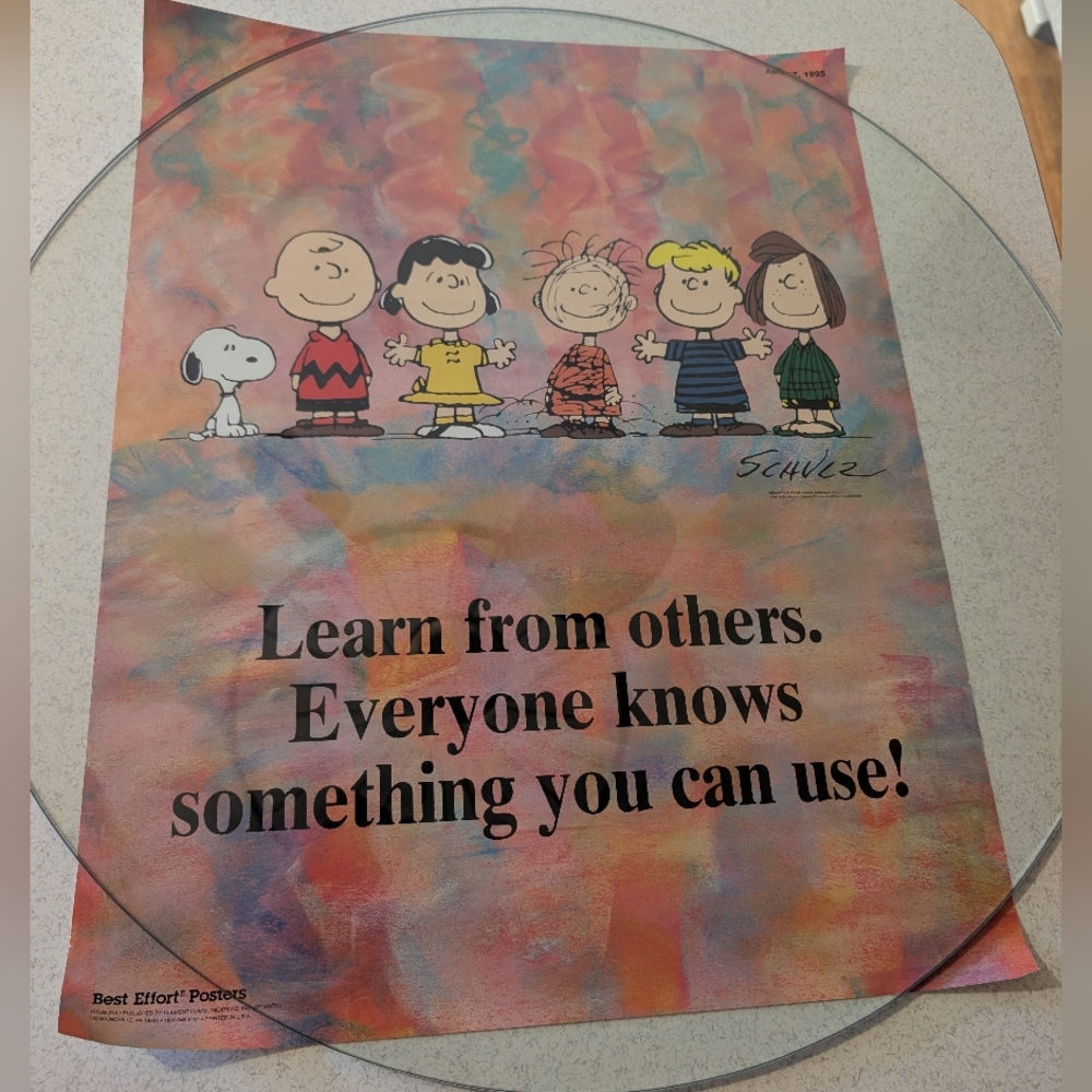 Peanuts Poster with Inspirational Quote